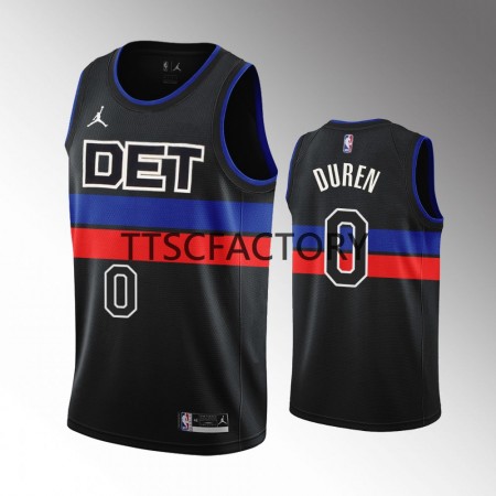 Dres Detroit Pistons Jalen Duren 0 Jordan 2022-23 Statement Edition Crno Swingman - Muške Dres Detroit Pistons Jalen Duren 0 Jordan 2022-23 Statement Edition Crno Swingman - Muške